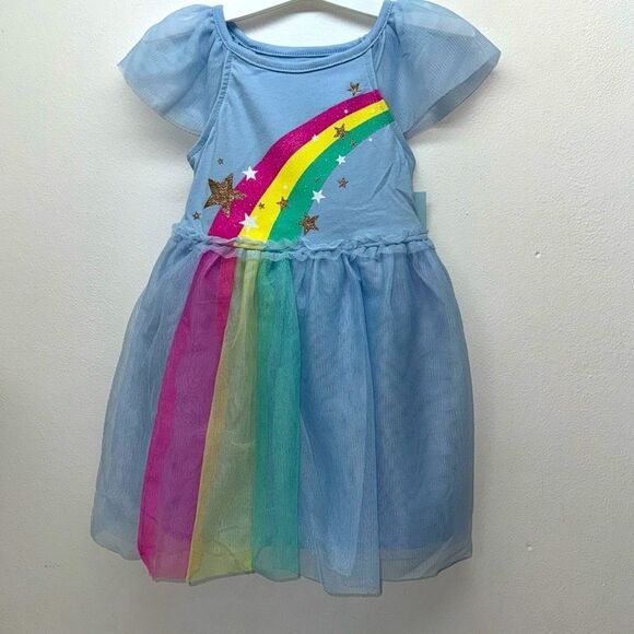 🔥CAT & JACK DRESS KIDS GIRLs rainbow Sz 3 T New - Picture 1 of 4